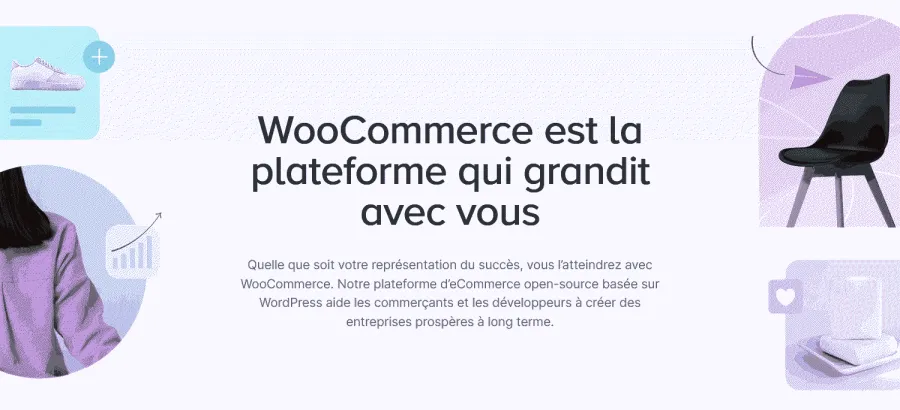 page d'accueil site woocommerce