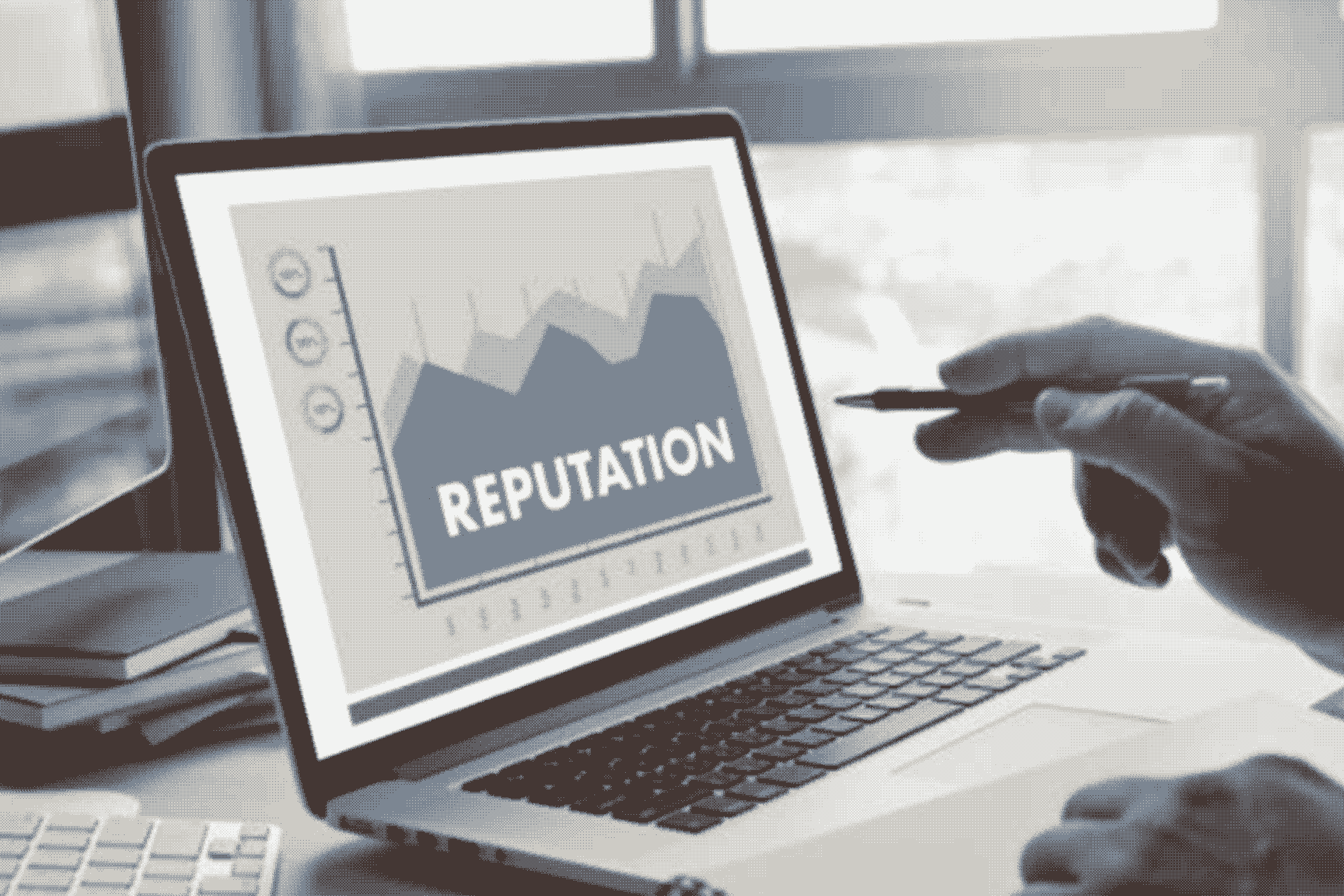 représentation de votre réputation sur un ordinateur portable