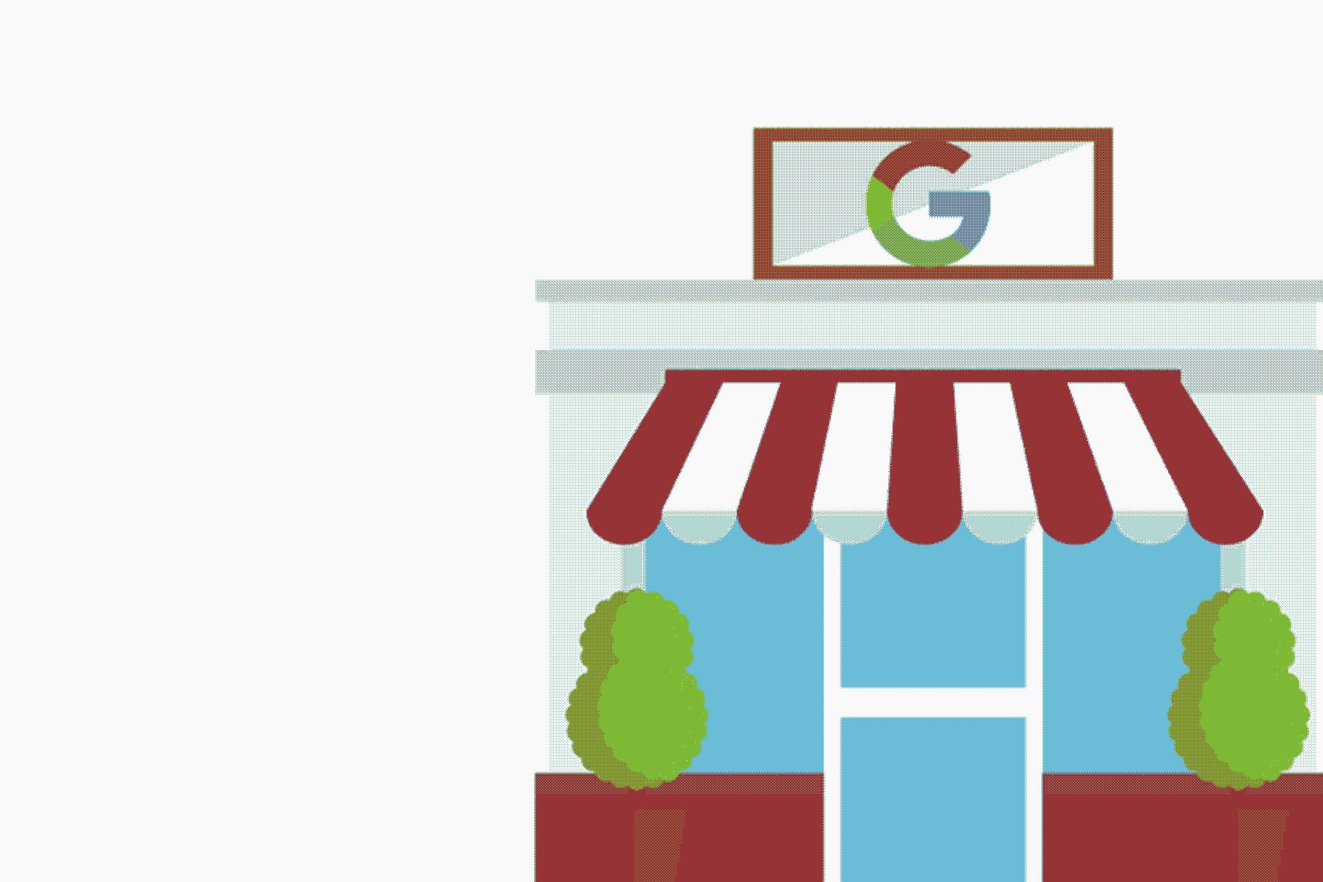illustration d'une boutique locale sur google