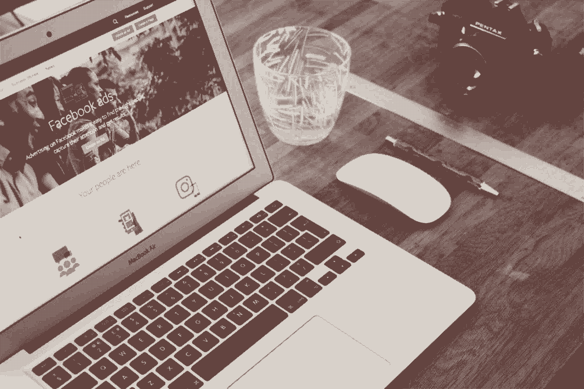 interface facebook ads sur ordinateur portable